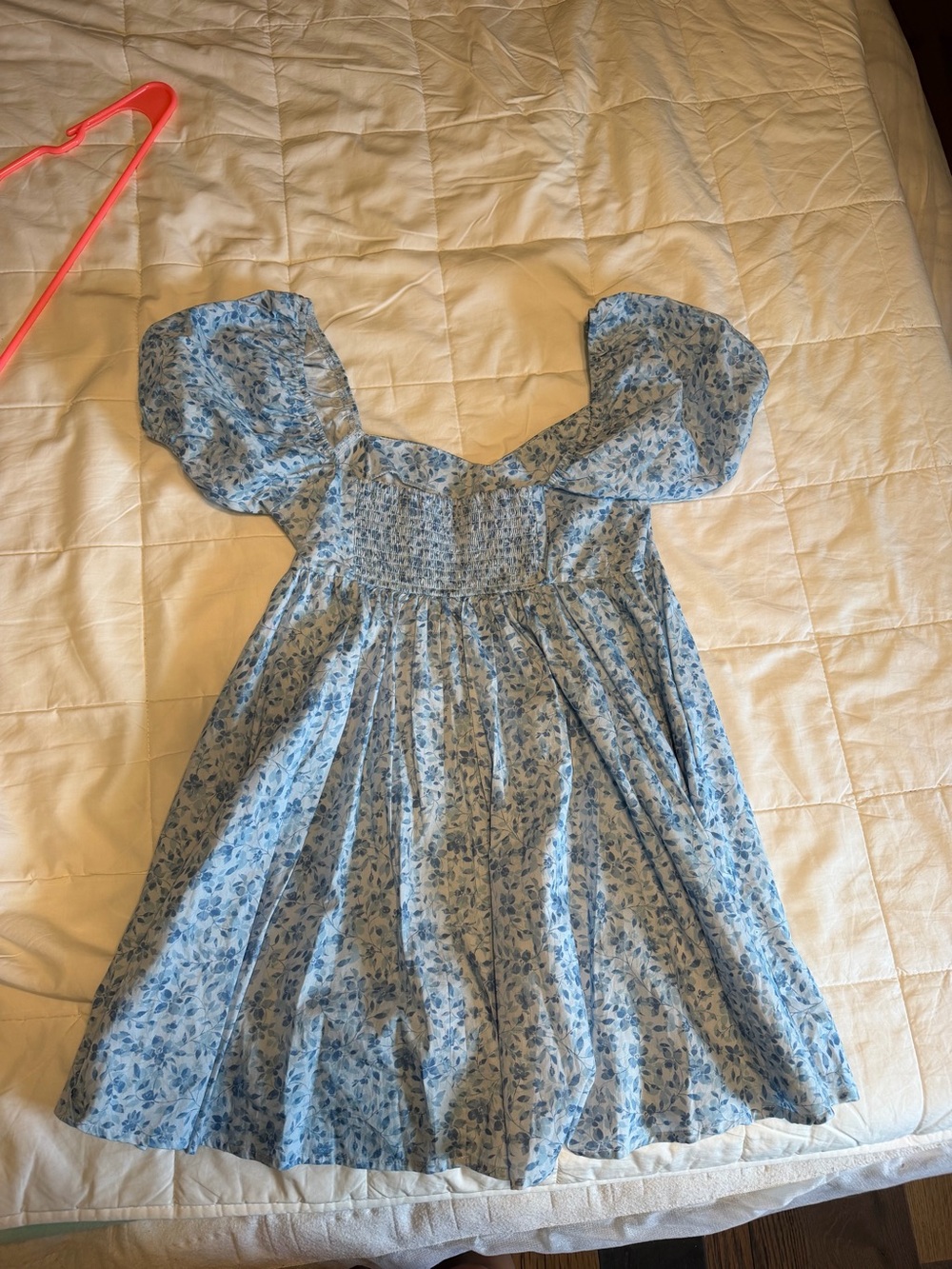 Altar'd State Blue Floral Puff-Sleeve Dress for Girls
